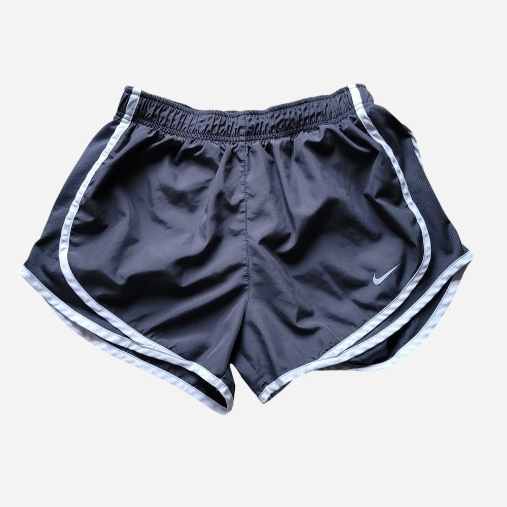 Nike Black Athletic Running Shorts with White Trim